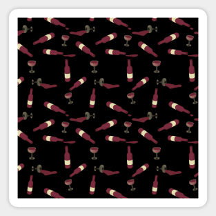 Red wine pattern Magnet